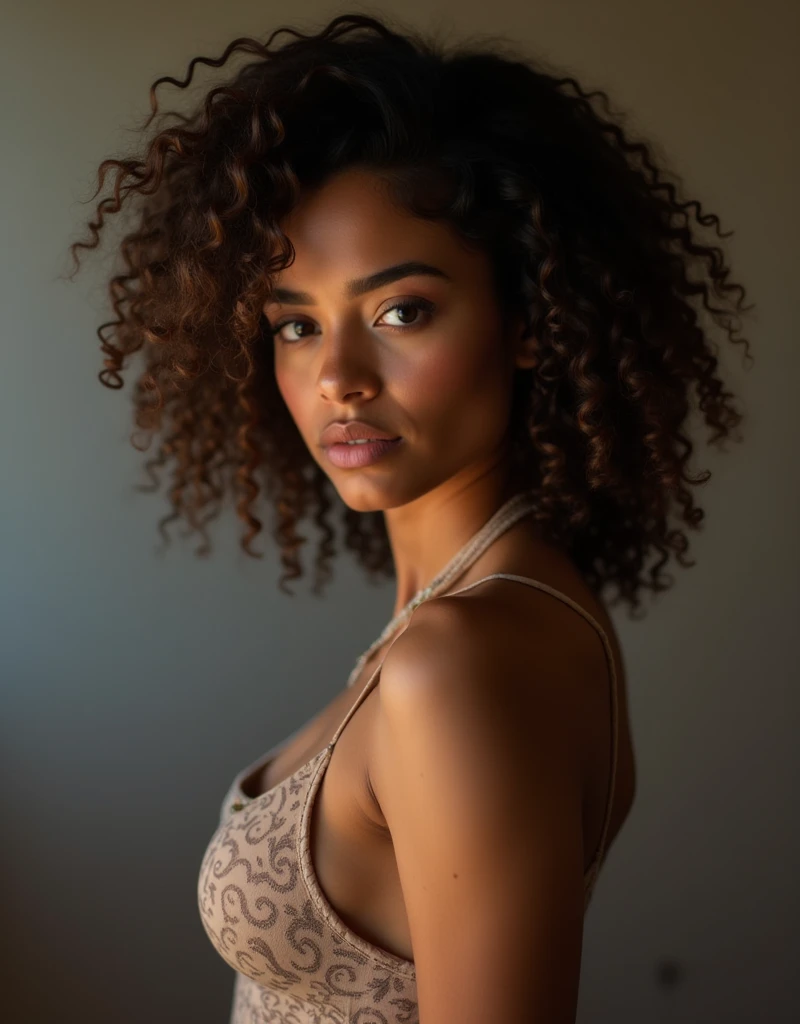 Masterpiece. Best quality, brown-skinned young woman with green eyes and purple curly hair dark brown faded hair roots, posing for a picture, soft portrait shot 8 k, beautiful young girl, beautiful portrait image, photo of a beautiful woman, perfect face and eyes, gorgeous face portrait, beautiful young woman, beautiful portrait photo, beautiful model girl, extremely beautiful face, very beautiful young woman, beautiful girl model, beautiful portrait lighting 8k uhd, dslr, high quality, film grain, fujifilm xt3