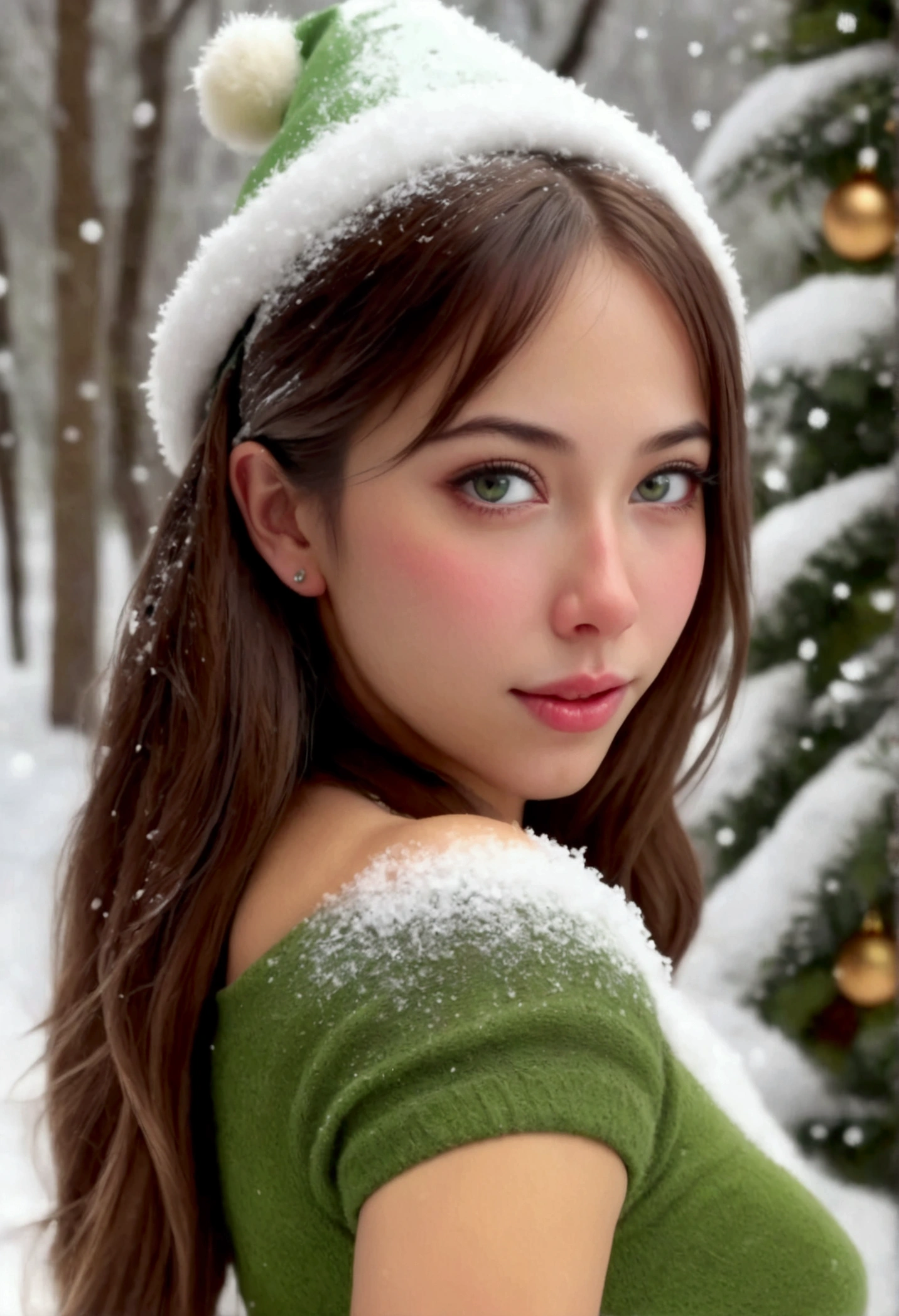 (Masterpiece),(Best quality),(Ultra-detailed), (full bodyesbian:1.2),
2girls,duo,Castel Sant'Angelo in Rome,navel,winter,Snow,crowd,Cute, Smile, Open mouth, green headwear, Blurry, Long sleeves, bangs, Black hair,
(Beautiful detailed face), (Beautiful detailed eyes),