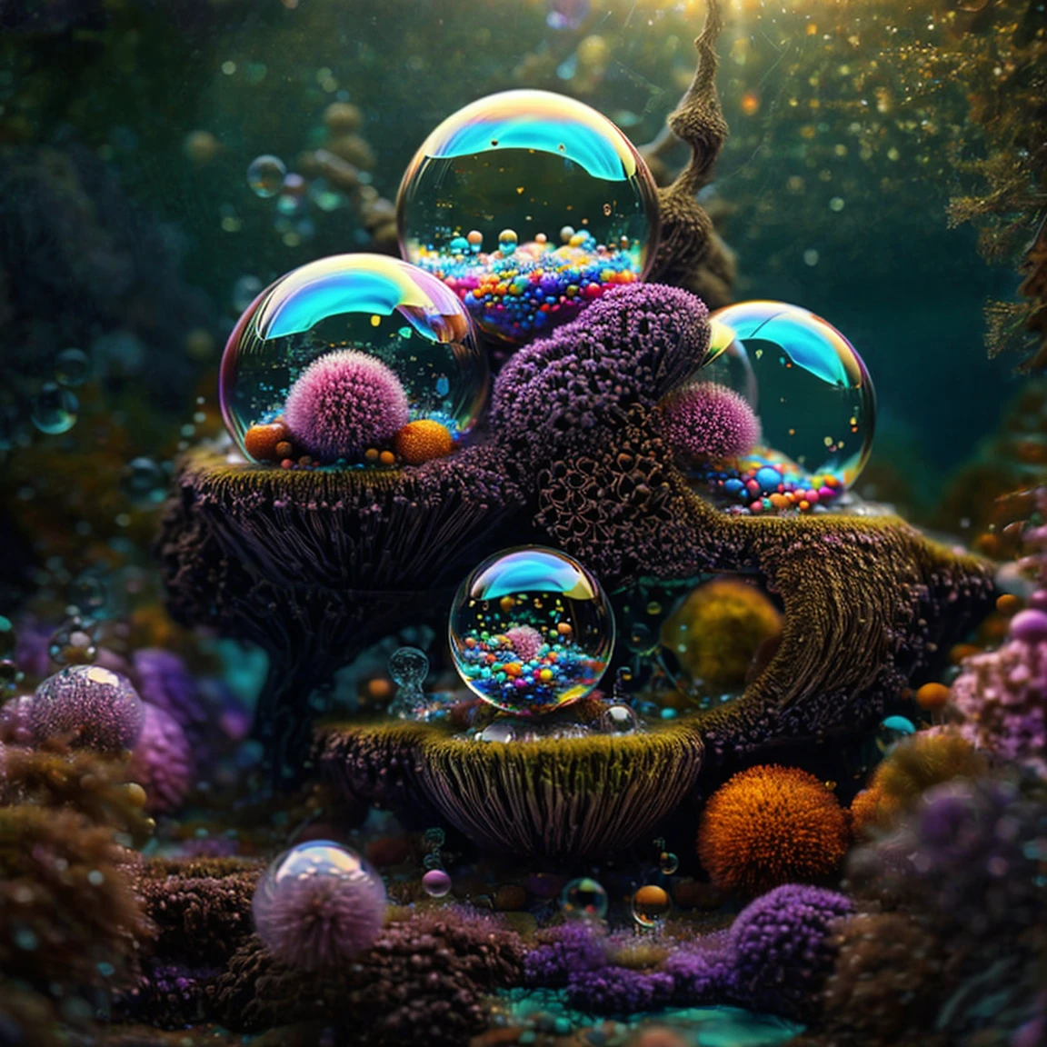  3dglass-like environment,shimmering glass bubbles morphing out of swirling colors, neon colors twisted through glass orbs and melting to drip into glass spheres, colored liquid fizzing to the ground, glowing light and reflecting,4d mandelbulb psychedelic landscape, depth of field,award winning masterpiece,pixel art, portrait,photography,photorealistic,hyperdetailed, glassmorphism,sparkle,God rays,optical illusion,rotational symmetry,reflective light,overexposure,backlighting,symmetrical reflective bubbles and spheres,extremely detailed bubbles and spheres,swirling spirals and vortex,bright vibrant colors popping out from 3d glass spheres,psychedelic underwater brightness glowing with neon colors,glowing colors twist creating holograms. Within a black abyss Intense bright, colorful, perfectly symmetrical glass globes criss crossed back and forth with different colors of laser lights contrasting the glowing light of fizzy liquid within the glass. Stark contrast between bright light colors and dark. photorealistic, cinematic photography, cinematic lighting, cinematic portrait, portrait photography, realistic, realism, ultra detailed, UHDR, full focus, highest quality, hyperrealistic,3D Rendering, 8K Octane, Cinematic, Cinematography, Digital Art, Photorealistic, Pixel Art, Pixel Assets, Depth Of Field, Best Quality, Award Winning, MasterpieceWithin a black abyss Intense bright, colorful, perfectly symmetrical glass globes criss crossed back and forth with different colors of laser lights covering the circumstances of the globes and contrasting the glowing light of acidzlime within the glass. Smaller spheres of glass in luminescent neon pink and neon green liquid fizzing and overflowing with acidic bubbles and emptying out into reflective glass orbs that melt and drip vibrant colorful symetrical patterns that cover the ground and merge together in a quilt of intricate and complex designs. High fantasy, magical effects, hypperrealistic, hyper detailed, very aesthetic.