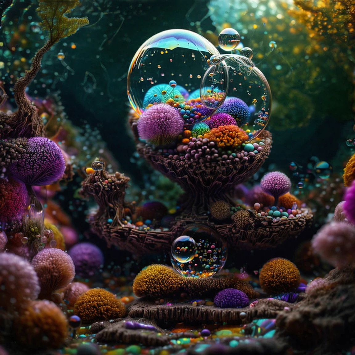  3dglass-like environment,shimmering glass bubbles morphing out of swirling colors, neon colors twisted through glass orbs and melting to drip into glass spheres, colored liquid fizzing to the ground, glowing light and reflecting,4d mandelbulb psychedelic landscape, depth of field,award winning masterpiece,pixel art, portrait,photography,photorealistic,hyperdetailed, glassmorphism,sparkle,God rays,optical illusion,rotational symmetry,reflective light,overexposure,backlighting,symmetrical reflective bubbles and spheres,extremely detailed bubbles and spheres,swirling spirals and vortex,bright vibrant colors popping out from 3d glass spheres,psychedelic underwater brightness glowing with neon colors,glowing colors twist creating holograms. Within a black abyss Intense bright, colorful, perfectly symmetrical glass globes criss crossed back and forth with different colors of laser lights contrasting the glowing light of fizzy liquid within the glass. Stark contrast between bright light colors and dark. photorealistic, cinematic photography, cinematic lighting, cinematic portrait, portrait photography, realistic, realism, ultra detailed, UHDR, full focus, highest quality, hyperrealistic,3D Rendering, 8K Octane, Cinematic, Cinematography, Digital Art, Photorealistic, Pixel Art, Pixel Assets, Depth Of Field, Best Quality, Award Winning, MasterpieceWithin a black abyss Intense bright, colorful, perfectly symmetrical glass globes criss crossed back and forth with different colors of laser lights covering the circumstances of the globes and contrasting the glowing light of acidzlime within the glass. Smaller spheres of glass in luminescent neon pink and neon green liquid fizzing and overflowing with acidic bubbles and emptying out into reflective glass orbs that melt and drip vibrant colorful symetrical patterns that cover the ground and merge together in a quilt of intricate and complex designs. High fantasy, magical effects, hypperrealistic, hyper detailed, very aesthetic.