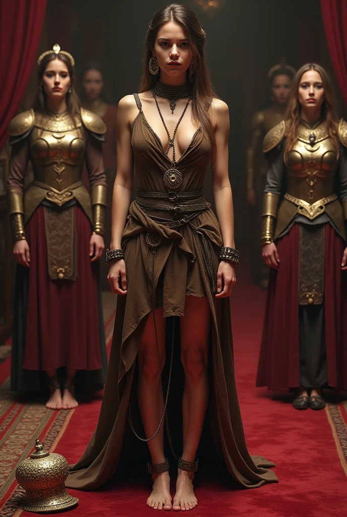 a beautiful woman in a gedi robe, a beautiful woman in a sith lord costume, 2 women, star wars, hyperrealistic, 8k, highly detailed, photorealistic, dramatic lighting, cinematic composition, intricate costume details, elegant poses, dynamic movement, moody color palette, dramatic shadows, vivid colors, stunning visuals