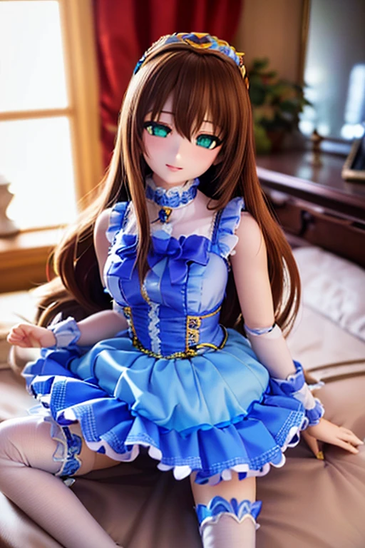 (SFW:2), photorealistic, realistic photo, 8k, ((highest quality)), ((masterpiece)), (extremely detailed), kukolnydom, doll, (mature woman, 20yo, 20 years old:1.6), solo, ((cowboy shot, standing, slim, slender, skinny, medium breasts, princess costume, tiara, castle)), (green eyes, brown hair, long hair, plastic skin, looking at another, glass eyes, gradient eyes, shining eyes, detailed eyes:1.3)