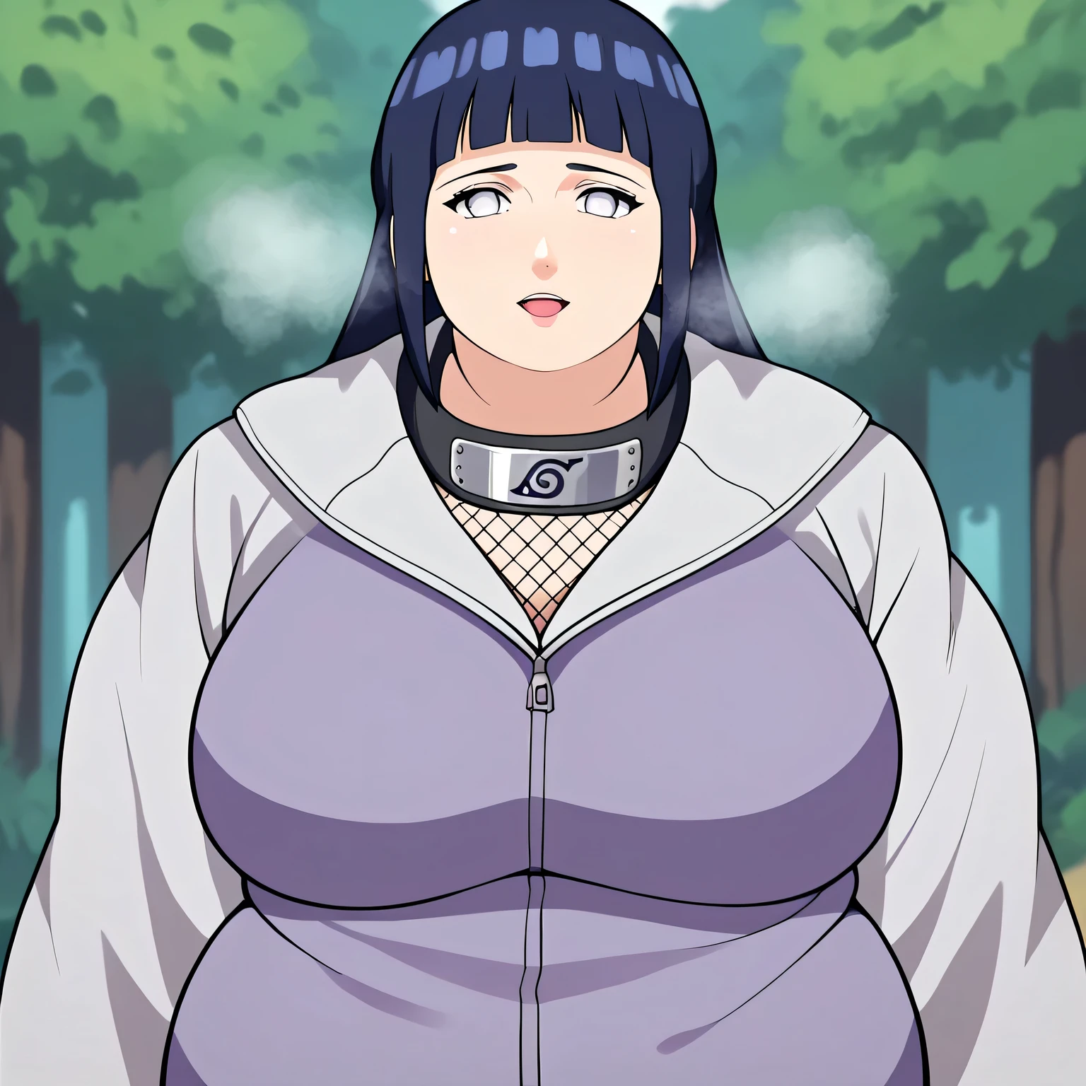 Hinata , huge breasts, lust face, squatting, naked, tentacle attack, tentacle sex, tentacles penetration, on the beach