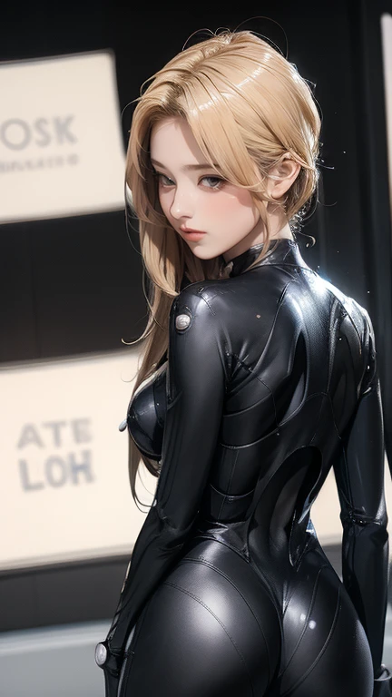 (1girl :2.0),((Best quality, 8K, Masterpiece,photorealistic: 1.3)), (ideal ratio body proportions:1.8),(Sharp: 1.3),( Perfect body skinny beauty: 1.4), (Slim abs: 1.3),(thigh gap:1.5), ( Sexy gantz suit : 1.6), (coverd nipples:0.7),((Layered Hair Style,blonde hair)),(very small breasts:1.5) ,(under boobs: 1.2),(big bath room: 1.4), (dynamic gravure pose:1.6),(Highly detailed sexy cute face and skin texture:1.5),super model body, (beautiful eyes:1.5),(from side:-0.0),( Looking at the camera:1.6),(orgasm,ahegao:-0.0),(dark skin:1.1),(from above:-0.0),(from behind :1.5),(from below,ceiling:-0.0),(face focus:1.5),(kneeling:-0.0),(squatting:-0.0),(be bashful:1.5),(arms behind back:1.3),