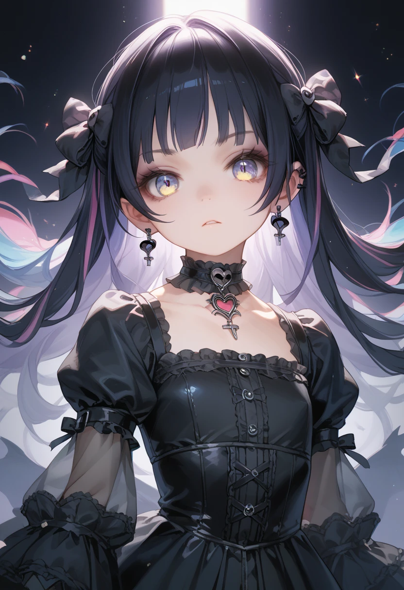 Highest quality、8K、masterpiece：1.3、too skinny、beautiful girl、The inside  is white、Black-haired、hair ornaments、Beautiful girl、Lots of tattoos、Lots of piercings、Face Paint、mode、punk、Gothic Lolita、Maid、Gothic Lolitaファッション：1.2