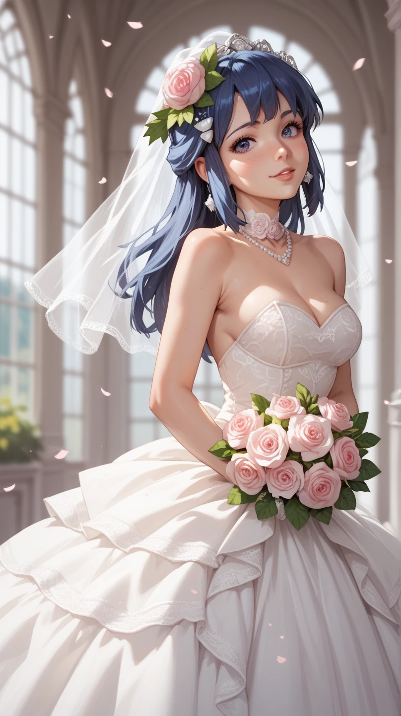 (highest quality,4K,8K,High resolution,masterpiece),2 people,super detailed,, straight, smiling,face focus, (,character_concentrated),beautiful girl,enchantment,fascinating,cheerfulness,Sacred,magic effect,light blue hair,Horn,(((wedding gown))),love eye rider dress,Sophisticated clothing,detailed lace,Bedroom,Lonely,in the middle of the night,lace pantyhose,Sacred縞模様,see-through transparent clothes,(bride, Wedding dress, bouquet,:1.3)church,Ganyu,Genshin,ganyu Genshin