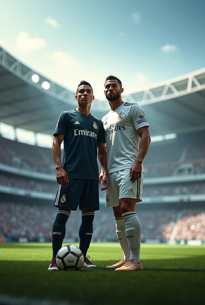 Benzema and Jude Bellingham together in the Real Madrid uniform