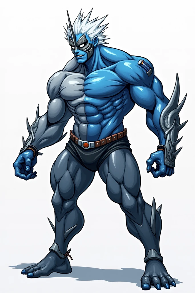 An illustration、monster、black beast、Humanoid、muscle、tail、Horn Splinter、The background is transparent