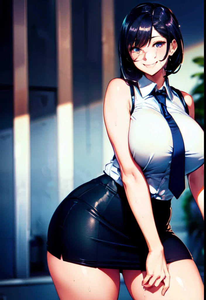 1girl,18yo,perfect hands, perfect finger,perfect ???????, masterpiece, best quality,realistic, hyperrealistic, 16k hdr,, aamii, short hair, black hair, blue eyes, glasses, ,cafe,standing,(sweat:1.3),(happy smile:1.2),large breasts,cleavage,(skirt lift herself:1.5),(show off panty),(sexy maid dress,head dress:1.2),ultra miniskirt,(from behind,ass:1.2)