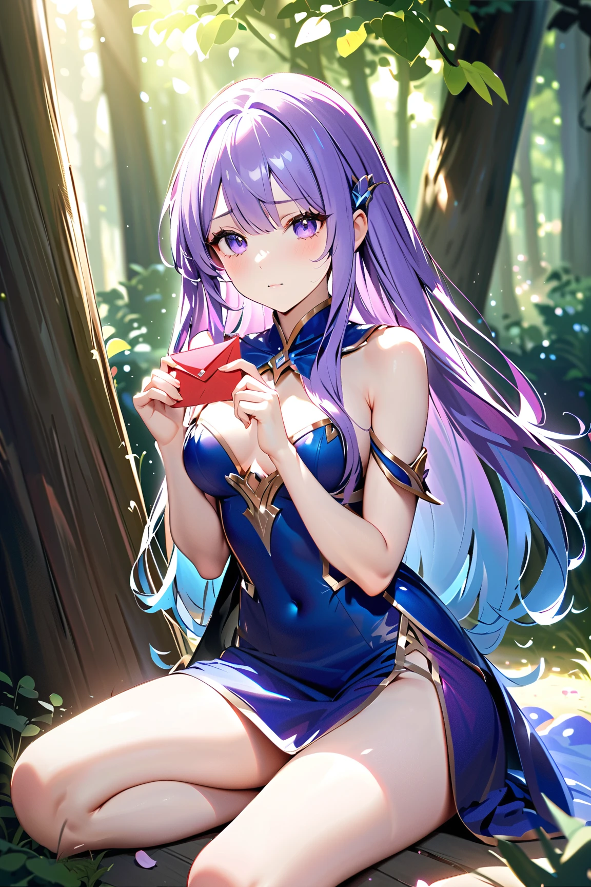 Beautiful girl smiling and stretching out her right hand in the flower field,Artistic details lovely,Official art style,Clean and meticulous animation art