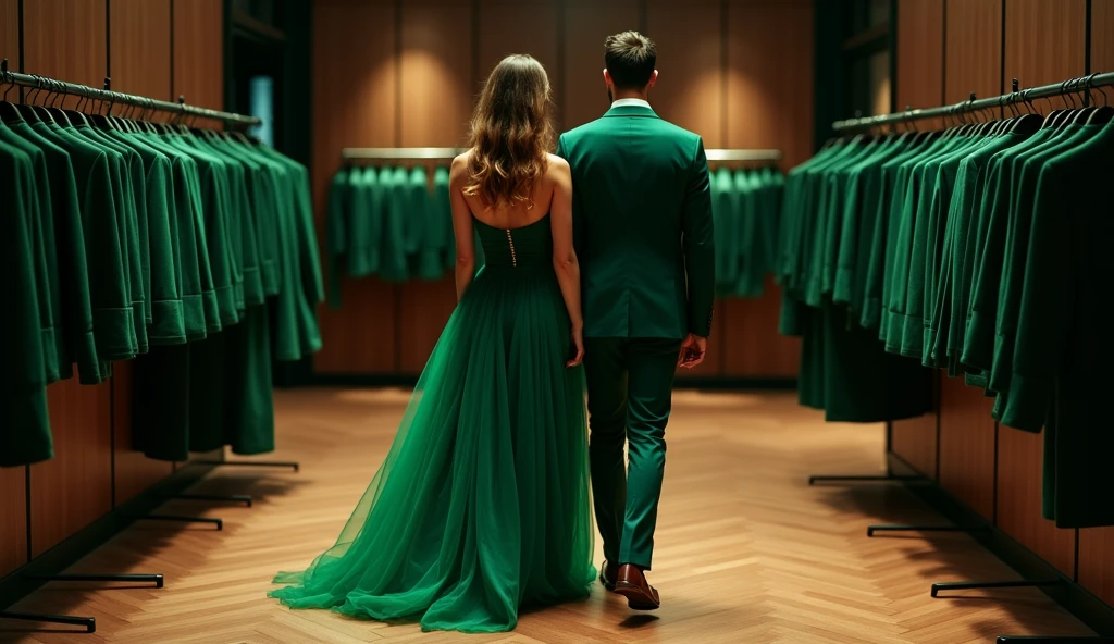 Un couple dont l'homme est habillé en chemise simple bleu turquoise clair avec noeud papillon noir sur un pantalon noir et chaussure en cuir et la dame en robe sexy bleu turquoise clair aussi à une soirée de gala,