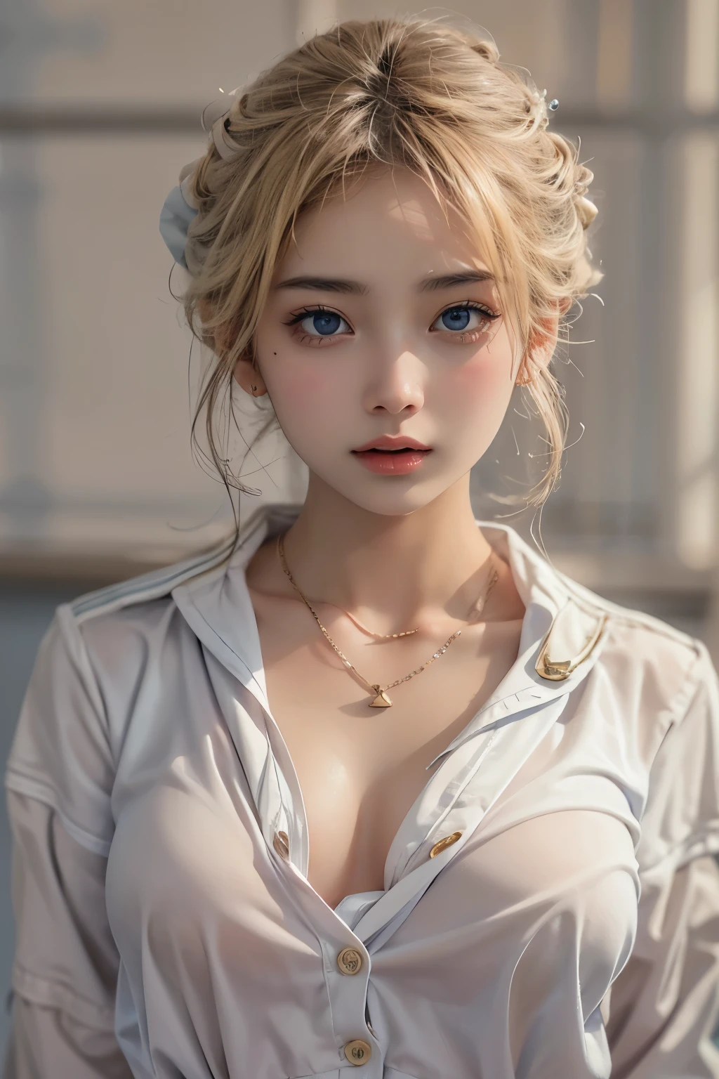 (masutepiece: 1.3), (max resolution: 1.2), (Ultra HDTV: 1.2), cinematric light, 8K resolution, Detailed eyes and skin, detailed facial features, , (Sharp Focus: 1.2), (Focus on Face:1.2),Perfect Style, Beautiful face, acurate, Anatomically correct, Highly detailed face and skin texture, Detailed eyes, Double eyelids, Thin eyebrows, eye liner、Natural cheeks, Glossy skin, Fair skin: 1.2, (Glossy lips: 1.4),、 (Shy look: 1.2),Highly detailed facial and skin texture, Detailed eyes, Double eyelids, Natural cheeks, , shiny lips: 1.4,Exposed cleavage、(A large amount of sperm in the chest:1.4)(Large amount of sperm in the thighs:1.2)、 red blush、humiliated、impatience、dismay、Frightened、glares、Sexually arousal、Provocation、embarrassed from、Open knees、open one's legs、(Masturbation behavior:1.6)、touches crotch、White underwear、White bra、Shiny little earrings and necklaces、、Disheveled clothes、Dressing、Exposed panties、Wearing sweat、sodden、Sheer underwear、Full body like、 20yr old、 Neat and clean woman 、Wavy Hair、 Semi-long hair, Big, upturned breasts、Bedroom、Sitting on the bed 、White-silver hair、Green Ash Eyes,(White sheer clothes:1.5)、breasts veins、