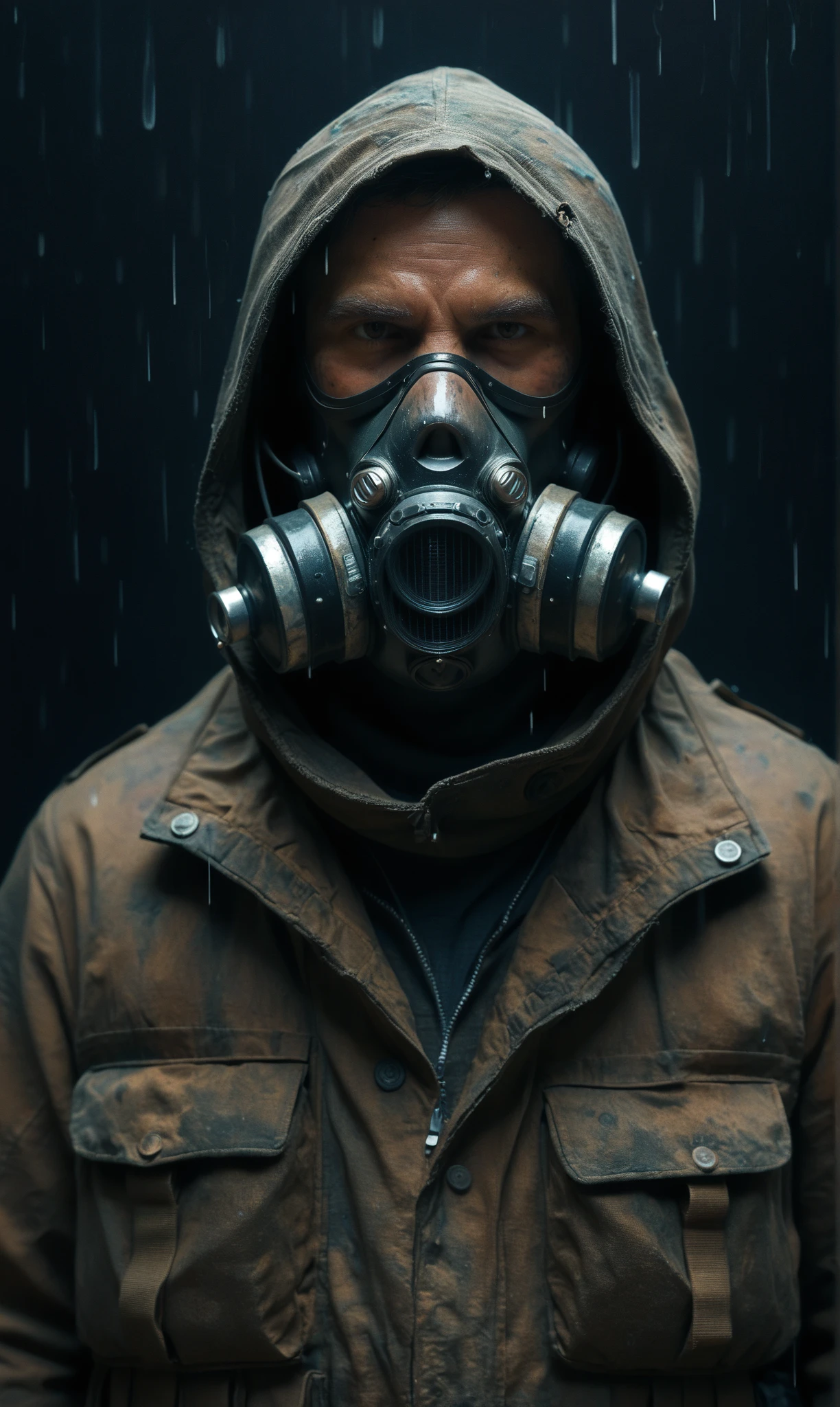 score_9, score_8_up, score_7_up, score_6_up, analog film photo cinematic film still cinematic film still artwork,1man, stalker, hoodie, gas mask, pipes, dark rain coat, tactical gear, (holding fluorescent  alien artefact:1.2), (front view, center view, portret:1.3),(simple black background:1.2)  digital art, hard shadow, high contrast, (rim light:1.2)
 fenliexl, mixed media, surrealism