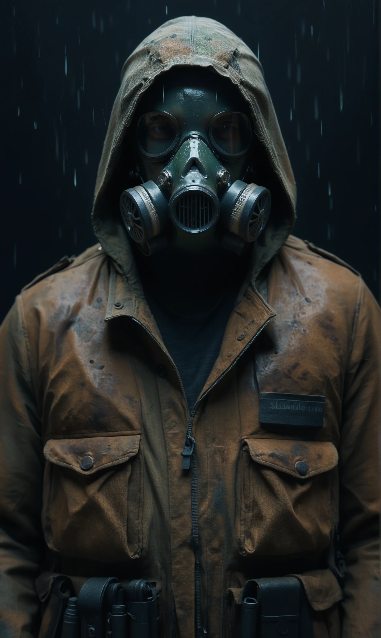 score_9, score_8_up, score_7_up, score_6_up, analog film photo cinematic film still cinematic film still artwork,1man, stalker, hoodie, gas mask, pipes, dark rain coat, tactical gear, (holding fluorescent  alien artefact:1.2), (front view, center view, portret:1.3),(simple black background:1.2)  digital art, hard shadow, high contrast, (rim light:1.2)
 fenliexl, mixed media, surrealism