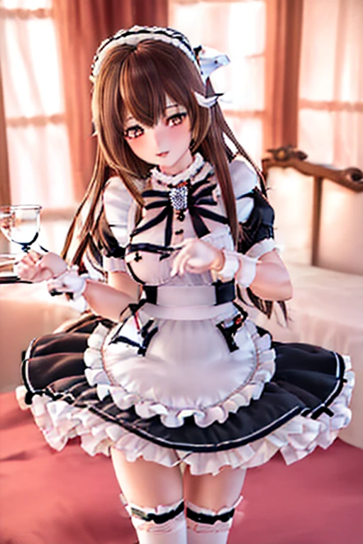 Female idol covered in chocolate(Cute costumes)、Reluctant
