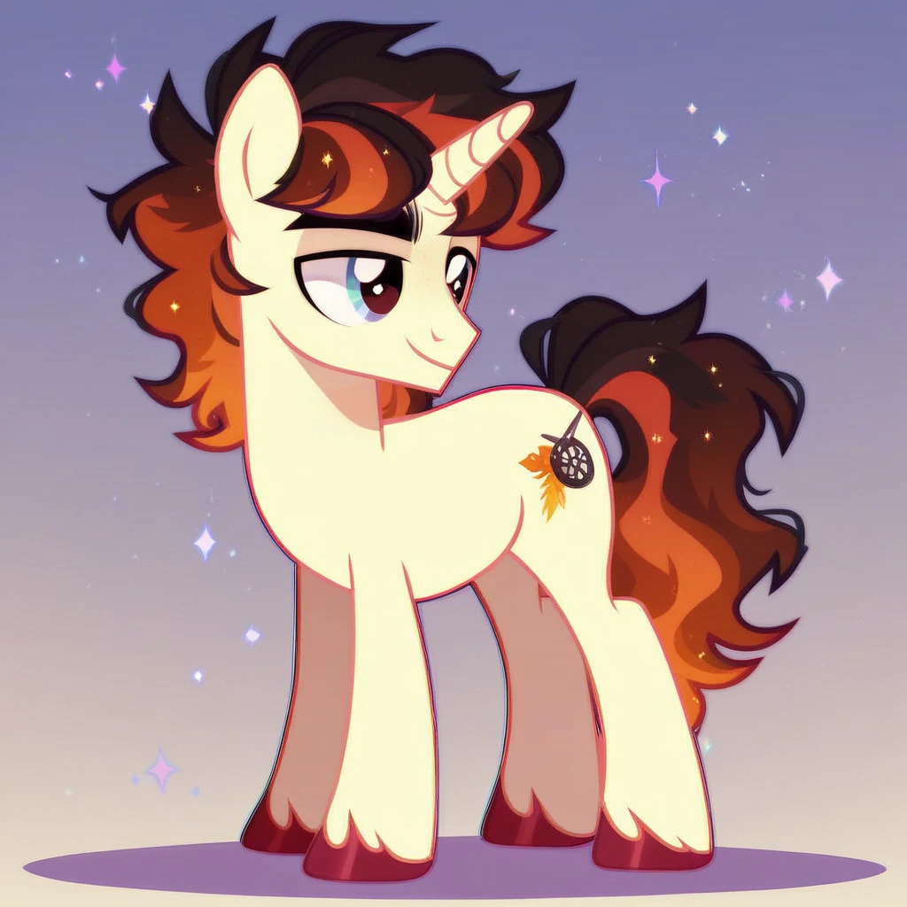 score_9, score_8_up, score_7_up, score_6_up, score_5_up, score_4_up, show accurate, full body, feral pony, male pony, beautiful appearance, original character, unicorn