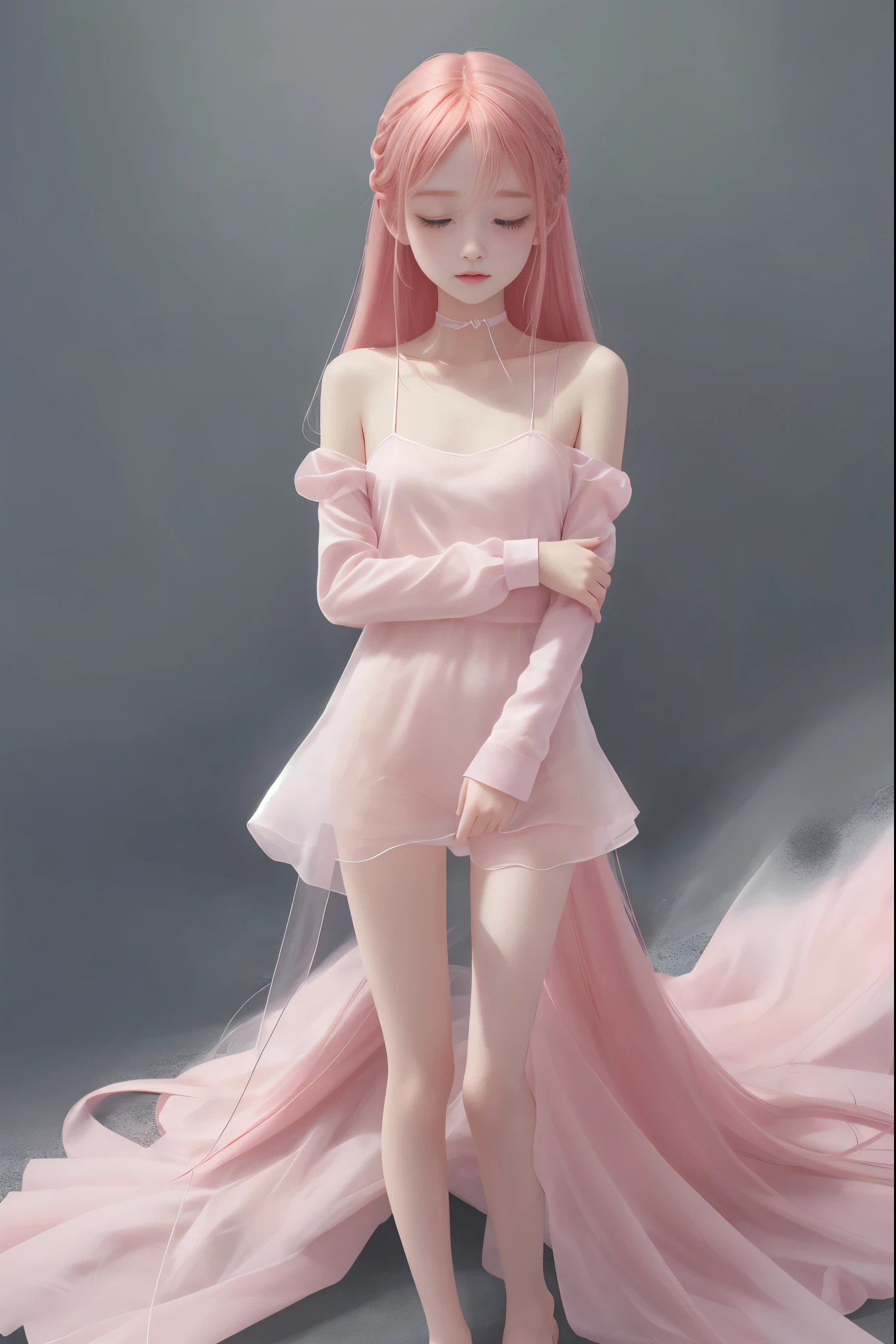 (( Full Body Photo )) ((sheer clothing))) Fraction_9, Fraction_8_up, Fraction_7_up, Fraction_6_up, cinematic picture of 1girl, girl, Young, cute, cute, Innocent, thin, Short, thin小, , ( cute face), long hair, A-line hairstyle, ginger hair , blush, Big Breasts , fit, bright blue eyes , (( Small waistline)), cute, woman, (white choker with the text, " dad's daughter "), Sweet, ( tight pink long sleeve corset ), (( permanent, arms behind the back)), ( puffy nipples ), big nipples, Large areola, erect nipples , (( show some tight cropped tops What's below),(((solo girl))) (1girl) later, Full body shot , Shooting from below, original photo, (yo skinny red的head girl:1.2), ((Ba ((intense red的 hair)) (( close his eyes )) ((open mouth)) ((Very long hair)), blush, Eyeliner, [ red, (Lipstick:0.6), (choker:0.9), perfect slim figure style , oversized knitted sweater , ( red的:0.8), Soft , Warm lighting, cozy vibe , instagram style, , Childish, Shy, Short, thin, fit, beautiful , cute, pale (( blush smile)), very exposed legs , Sexy Poses .