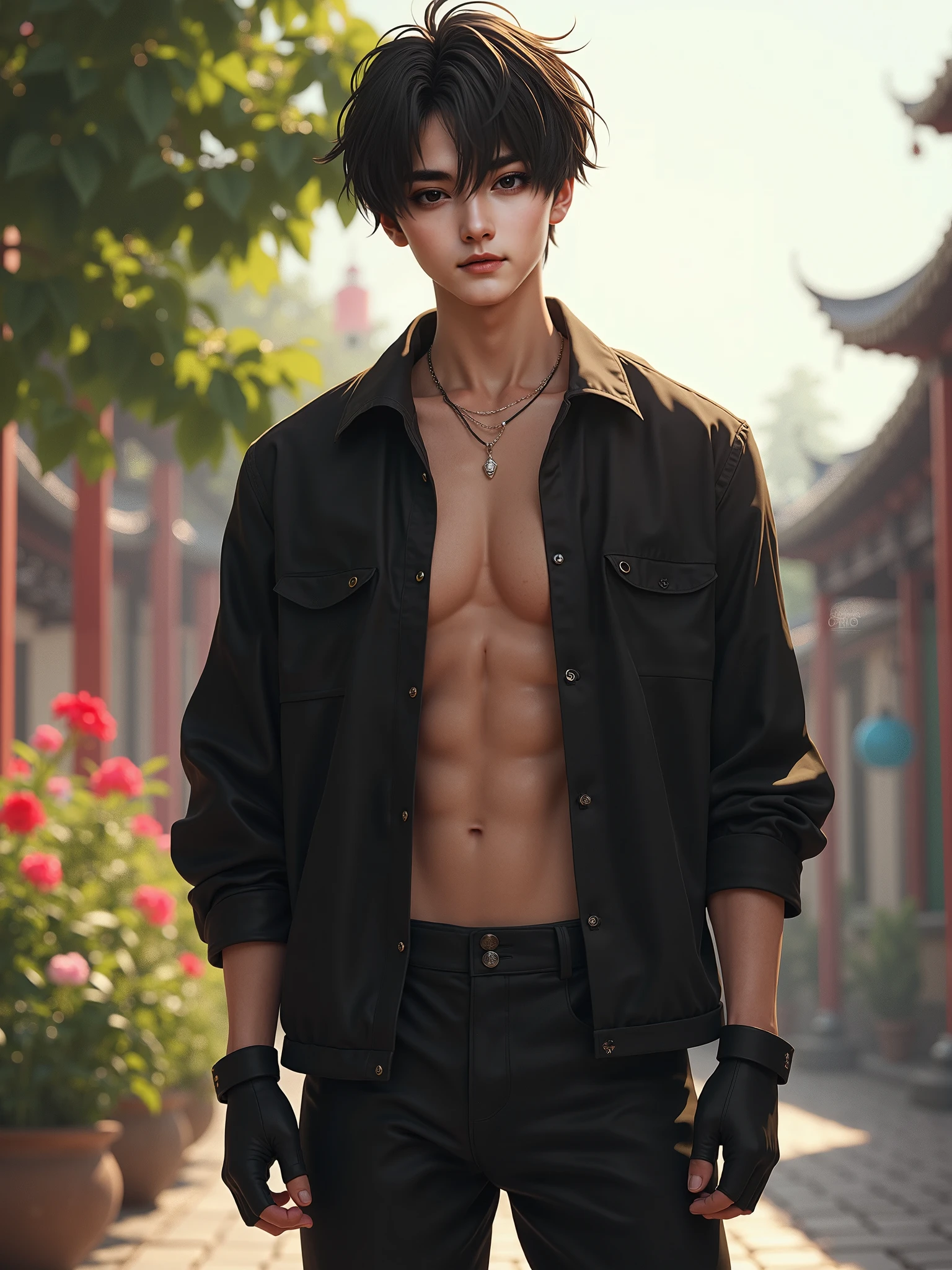 Oppav3, (Masterpiece, Ultra High Quality, High Resolution, 8K, Complex: 1.2), (Detailed Face:1.2), (Police Costume: 1.2), (Crazy Detailed, Bloom:1.5), Handsome, Detailed Skin, Pores, Ridiculous, Clumsy, 1boy, Male Focus, ((Realistic)), Good Lighting Quality, Muscle Veins, (Pale Skin), Balanced Eyes, Brown Eyes,