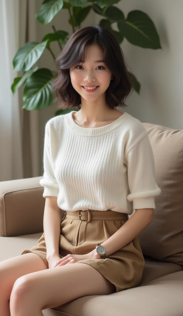 Browsing Caution,(In 8K、highest quality、masterpiece、Realistic、Super familiar、Photorealistic), ((1 girls Cute Face:Laughter:Showing teeth),,{{girl, whole body, naked, nude,tits }},{{(Beautiful and delicate eyes:Double Eyes:1.5}}),{{short hair}}, {{Bowl Cut}}, {{Straight hair}},{{short bangs above the eyebrows,,}},(Lighting from below), , Soft Front Light, Beautiful expression, Cute Face,: {{}}, Short brown hair and big eyes, Black hair and big eyes, Stunning face portrait, cute Realistic portrait, , Realistic young girl, Realistic face,, {Realistic and beautiful big eyes}, {{{White mini skirt::Open your legs, you can see your panties:}}} ,{sitting on a wooden chair:1.5}},,{{Spread your legs, I can see your pants:1.5}}
