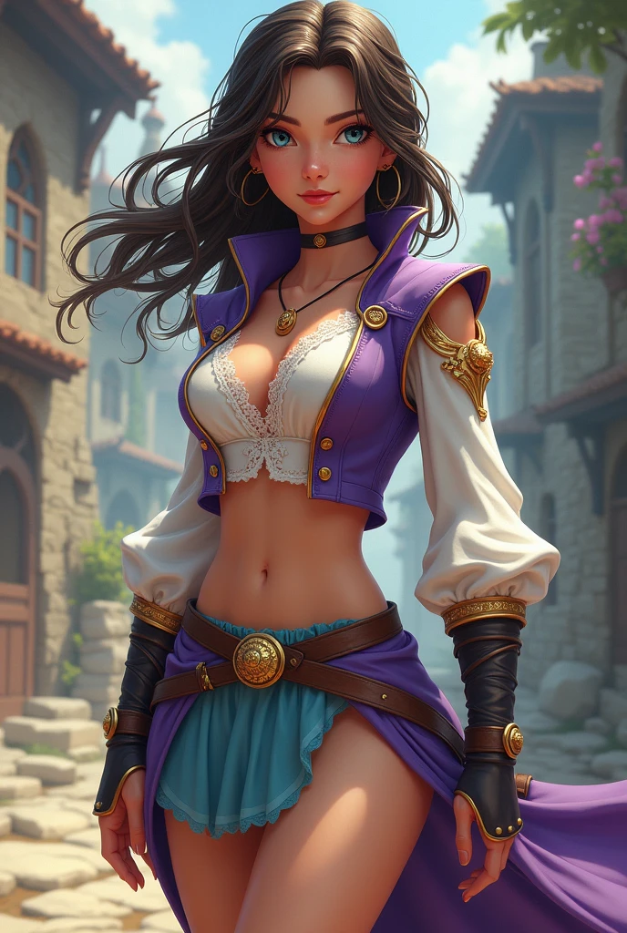 esmeralda hairband, bare shoulders, dress, puffy short sleeves, corset, purple skirt,
watercolor painting by artgerm and greg rutkowski
<lora:sxzEsmeraldaDisney_sxzEsmeralda:0.8>