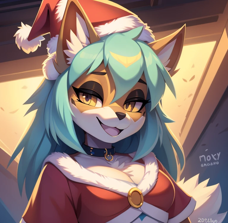 Hands on Breasts, 3d, (bastika, cutesexyrobutts, hioshiru) (best quality, masterpiece:1), solo, (shaded face:1.2), furry female anthro meowskulls, insanely detailed, beautiful detailed face,beautiful detailed eyes, masterpiece, best quality), christmas decorations, Christmas tree、Christmas cake、masterpiece、top-quality、detaileds、high resolution illustration),Delicate Makeup, (a closeup:1.2)、POV、 ((santa costume:1.2)), best quality, (masterpiece),(ultra-detailed), (high quality), (high resolution), 1girl, choker, gloves, elbow gloves, makeup, cute smile, Christmas gifts, lights, snow falling on window, (1 cat tail), fish Hook piercing, natural breasts, 5 fingers