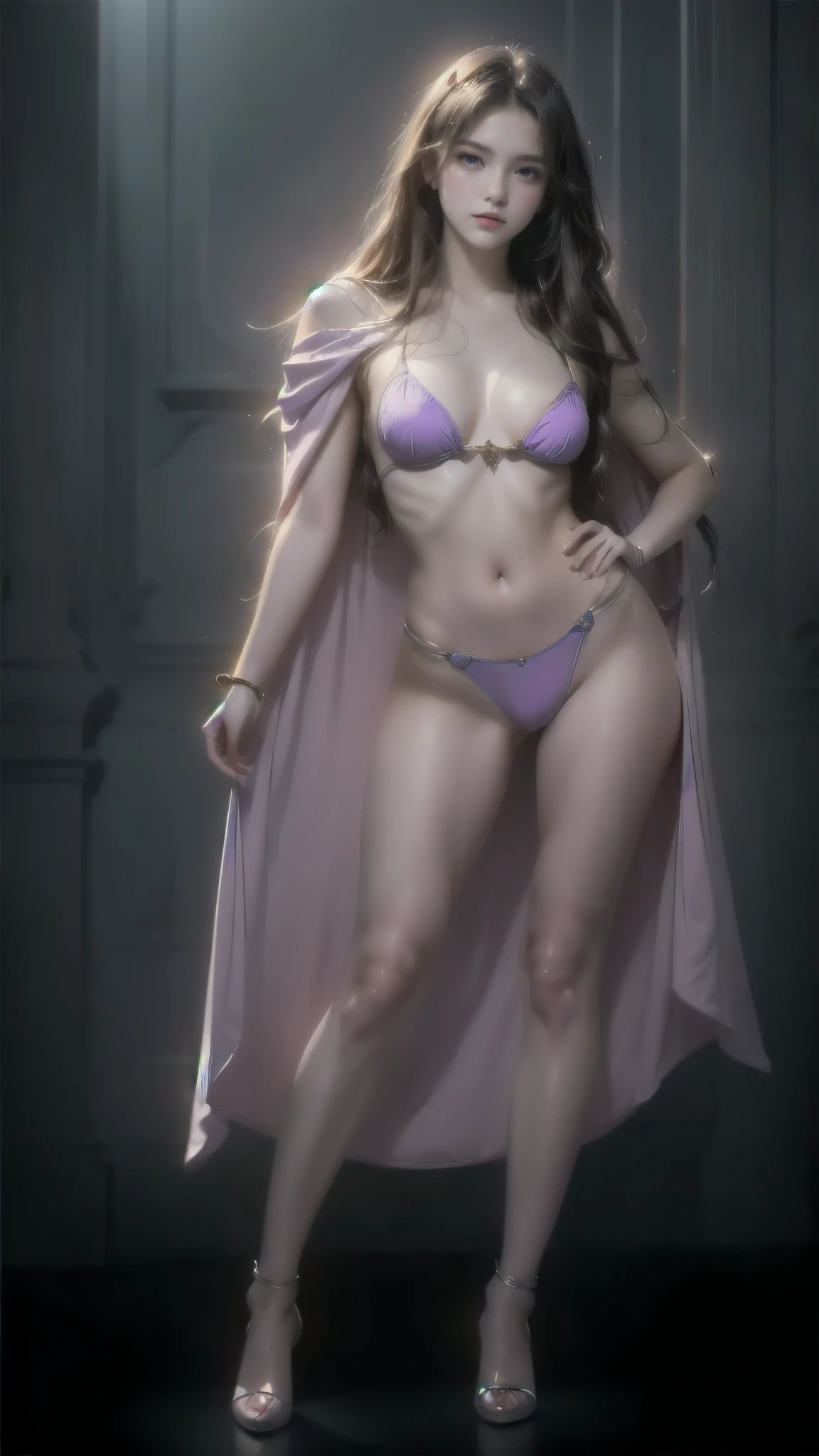  highest image quality 、 real image、18 years old美少女、ポニーテール pretty woman、 Pretty sister 、A woman wearing a pink dress and cape stands in front of a building, 18 years oldの女の子,Jun the Swan、science ninja、 white panties 、 pretty woman、 As a retro-futuristic heroine, 18 years old、As a retro-futuristic heroine, beautiful thighs、Sheila, She - RA, portrait of anime heroine, Portrait of a modern dharna, anime visual of SUPER GIRL, SUPER GIRL, official art, , hurry up,  Mecha White Miniskirt, 
([long hair hair]:1.8), (full body:1.8), (upper body up:0.3), (hyper realistic:1.4), (realistic:1.3), (best quality real texture skin), Detailed eyes, detailed face, PERSEPHONE, persephone, (SFW:1.5) Hyperrealistic, LESS saggy , (SMALL :1.5), (HUGE LEGS:1.5), (LESS THIGHS:1.5),  perfect legs ,  perfect legs , pernas added, pernas added e perfeitas,  shapely legs, toned thighs, pernas added, Smooth thighs. (  pose :1.5), (thick eyebrows:1.2), (big purple eyes:1.2), ( ultra detailed eyes:1.4), ( high resolution eyes :1.1), ( ultra detailed skin texture:1.4), (Beautiful toned body:1.1),  