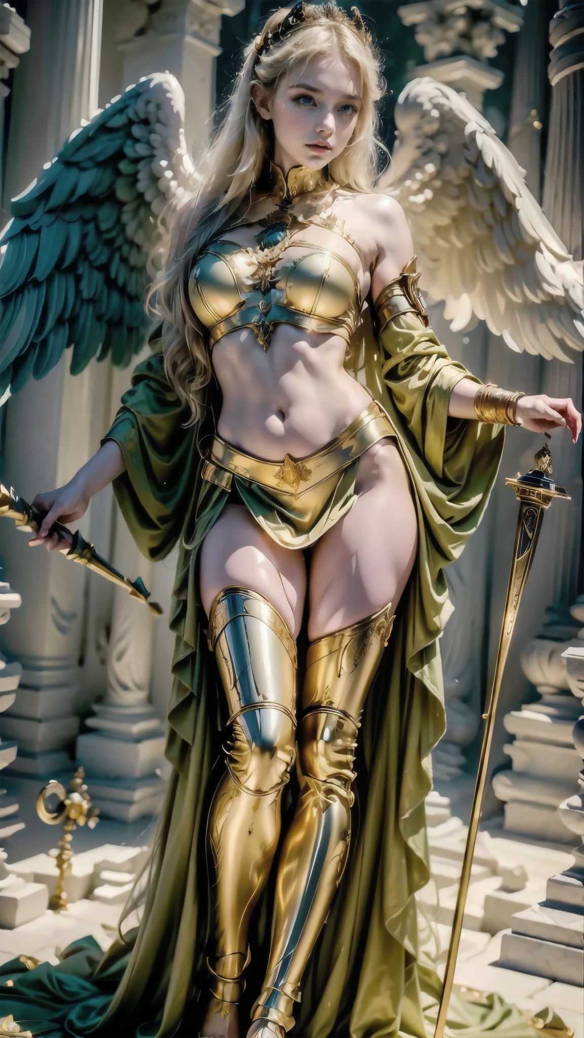  A warrior angel ,  with beautiful armor ,  fair skin, greedy, Female One,  with the following characteristics 1 . head **Grande e Duro, with masculine characteristics.** 
    - Characteristic : Representa  strength and stability ,  indicating an imposing presence and the capacity to assume great responsibilities, 

2.  Trunk and Bust : **well-proportioned, Female One.**
    - Characteristic : Suggests  balance and harmony ,  with a well-adjusted nature and ability to communicate and teach .

3. abdomen: **reflexive, dream like, Epicene , mais Female One do que masculino.**
    - Characteristic :  Indicates an introspective and dreamy nature ,   with a tendency to connect with With the subconscious and explore deep ideas  .

4. hip: ** Much white quite delicate , Female One.**
    - Characteristic :  Reflects purity ,  delicacy and precision ,  with the ability to perform actions with grace and elegance .

5.  flags: ** Much white quite delicate , Female One.**
    - Characteristic : ( repeated )  Reinforces the qualities of purity and delicacy ,  suggesting emphasis on these characteristics in the name .

6.   Perfect feet and shins : **, Duro, more ardent, Female One.**
    - Characteristic :  Indicates inner strength ,   an intense energy and a passionate and determined personality  .

###  Summary of the Traits of the Name  "כלמייה" (Kalamiaiah):

- ** strength and stability :** sugerindo uma base sólida e uma presença Duro.
- ** balance and harmony :**  reflecting proportion and fit .
- ** Reflection and Depth :**,   indicating a connection with deep thoughts and the inner world  .
- ** Delicacy and Purity :**  emphasizing precision , graça e uma natureza greedy.
- ** energy and passion :** bringing a fiery and determined force .Detailed eyes, detailed face, PERSEPHONE, ((high resolution)), ((pale skin)), ((very pale skin)), Taylor Swift, in the style of Anthony van Dyck

