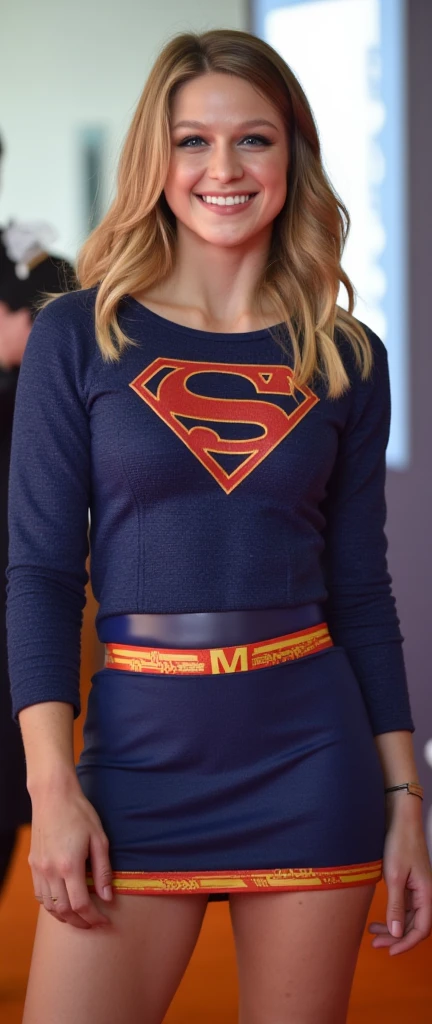 Melissa Benoist in mini skirt