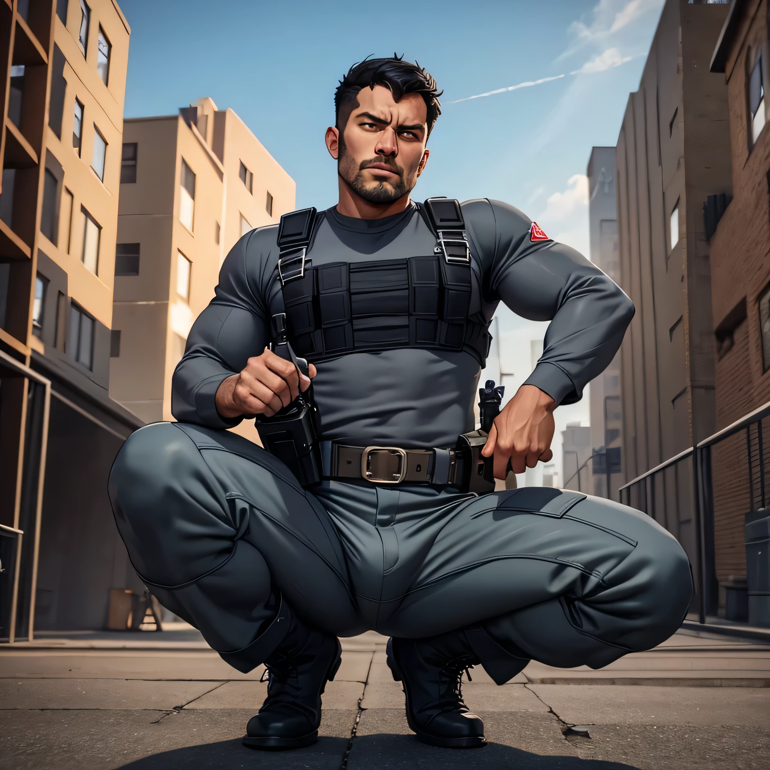 8k portrait of of drdis, black hair, headset, black shirt, black pants, vest, sunglasses, male, smug, angry, sitting on kings throne, detailed castle background, facing viewer, front view, masterpiece, trending on artstation, <lora:drdisrespectlorav1:1>