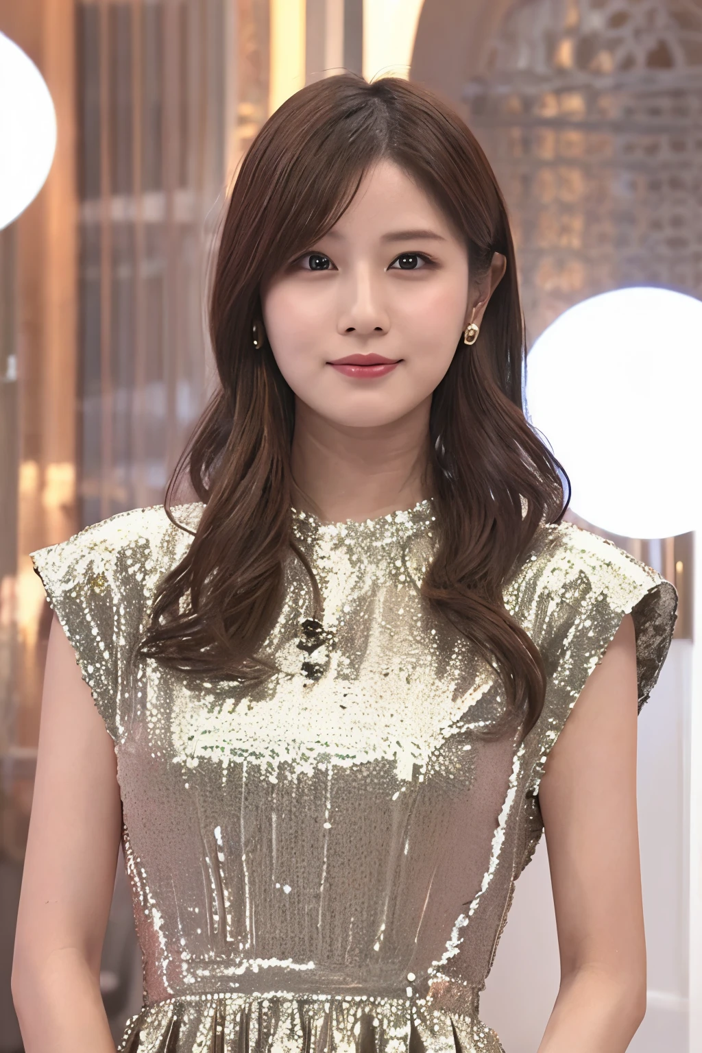 1 girl, A very beautiful portrait of a princess , (A beautiful girl wearing a fairytale dress :1.2),
 ( RAW photo best quality ), ( realistic ,  realistic :1.4), (masterpiece), 
 very detailed, 2k wallpaper, wonderful, finely,  very detailed,  CG Unity 8k Wallpaper ,  very detailed,  high definition , Soft light, 
 A beautiful girl carefully painted in every detail,  very detailedな目と顔,  Beautiful and Elegant Nose ,  beautiful beautiful eyes,  movie lighting, 
(Bromide photography ),
(Medium hair), 
 Perfect Anatomy,  slender body,  smaller breasts, Thin legs,  face close-up
