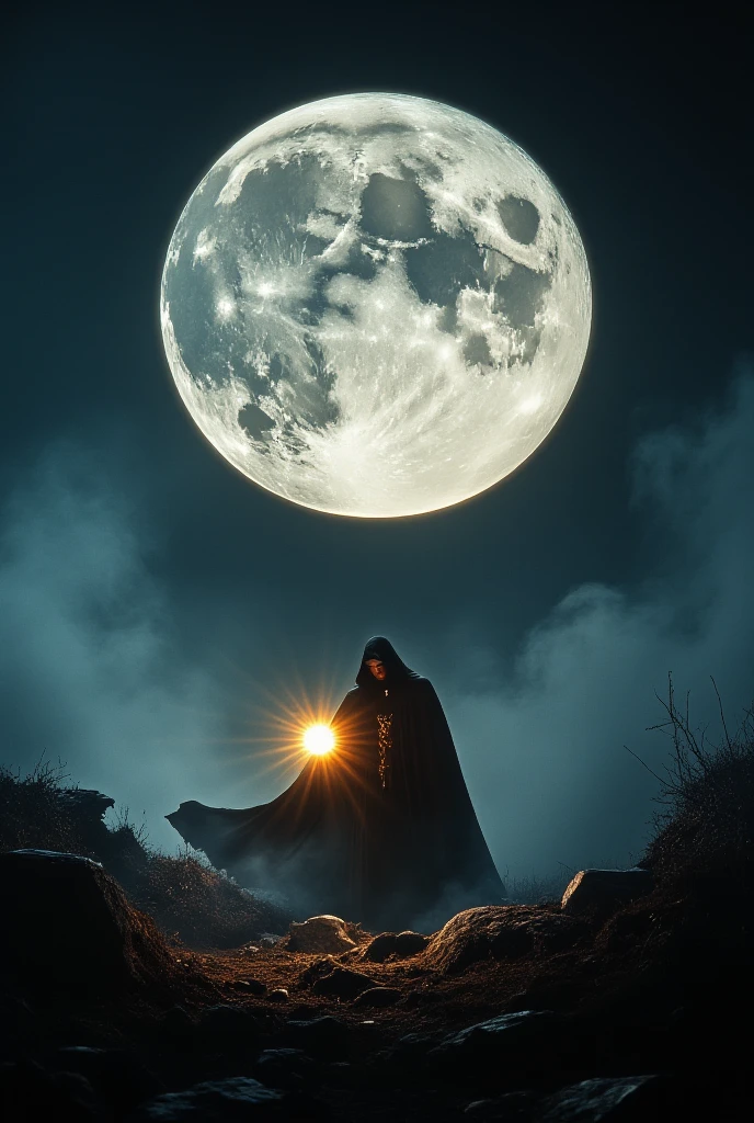 {
  "title": "Renderizado Cinematográfico - The Hermit y la Luna",
  "Description": {
    " Setting ": {
      "Location": " A night scene with the full moon in the background ,  creating a mystical and revealing atmosphere .",
      "environment": " The hermit in the foreground , con la luna iluminando la escena y el TEXTo 'LUNASARTAROT' destacado."
    },
    "style": " Cinematic and artistic ,  with a focus on visual impact and design .",
    "color_ scheme ": "Predominance of black, gold and silver,  with bright sparkles .",
    " Characters ": [
      {
        "name": "The Hermit",
        "Description": " An enigmatic and wise figure ,  with a dark cape and a flashlight that illuminates his path .",
        "appearance": "The hermit is presented with intricate details and an aura of mystery."
      }
    ],
    "Additional_Elements": {
      "background_details": " The full moon in the sky,  with gold and silver details that enhance the scene .",
      "TEXT": "El TEXTo 'LUNASARTAROT' en letras brillantes y estilizadas,  Standing out in the scene ."
    },
    " effects ": {
      "lighting": " soft and uniform lighting ,  light and shadow effects that enhance the dynamism of the .",
      "smoke": " Subtle smoke floating in the air ,  creating a sense of mystery and magic .",
      "aura": "Aura of magic and hidden truth ,  with a psychoemotional impact that captures the audience's attention."
    },
    "format": " High resolution,  with crisp details and an artistic finish ."
  },
  "render": "CREATE ARTEFACT "
}
