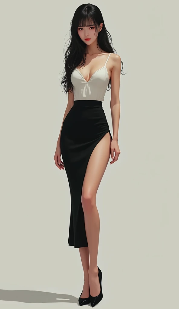 8k, masterpiece, RAW Photos, Highest quality, detailed:1.2),Realistic, Extremely detaileded CG unifies 8k, 8k, diamond, wallpaper, Written boundary depth, (Bright bedroom:1.2), Ray Tracing, (Very beautiful face, Beautiful Lips, Beautiful Eyes), intricate detailed face, ((ultra detaileded skin)) One Girl, Cute Korean Girl, K-POPアイドル,(Sexy look:1.8),(Seductive expression:1.7), ((Viewer Display)), (Body Conscious),(光沢のあるsilk long dress:1.5),(Tight fit:1.8),(Off the shoulder),(Strapless:1.8),(Beautiful nipples:1.8),(Topless:1.5),(Tube top dress:1.8),(Injection Sleeve:1.1),(silk long dress:1.5) ,(Black opera gloves:1.8),(Black Pantyhose:1.7),Cute Korean Girl,Clear Eyes, walk , (Pale skin), (Big eyes), ((Full Body Shot:1.5)),Black long dress, Plain Dress, Turn back, Side Shot, (Muscular build:1.2),(Has broad shoulders:1.2), Healthy Thighs, Thigh Gap、(Place your arms behind your head:1.3)