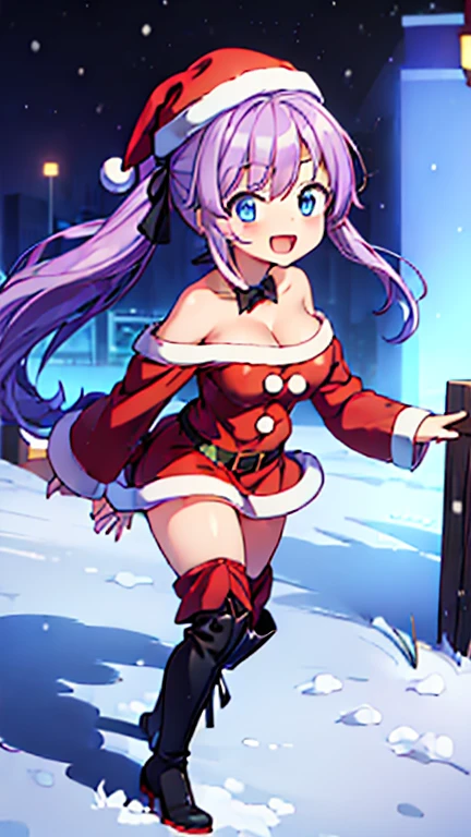((mesa, melhor qualidade, high resolution, nffsw, pixel perfeito, 4K, nffsw, nffsw))), 1 garota em, solteiro, Sozinho, Bela、corpo inteiro visto、 ((Medium length wavy hair, franja, cabelo castanho)), ((Olhos castanhos, Beautiful eyelashes, olhos realistas)), ((rosto detalhado, rubor:1.2)), ((Textura suave:0.75, textura realista:0.65, fotorrealista:1.1, estilo CG de anime)), medium breasts, dynamic angle, corpo perfeito, ((Santa Claus Costume、 red and white knitted hat、Red sweater with wide shoulders、Saia longa vermelha larga、 meias pretas、salto alto)), Kamimei、um colar、brincos、Salas de aula sem pessoas、Sente-se em uma mesa、mais baixo'I took my foot off the table......................................、evening、、、Very embarrassing panic smile、(((Lift the skirt with your right hand、rubbing the chest with the left hand、abra as duas pernas、abra bem os joelhos)))、(Calcinha de renda floral rosa)、、、Angle from below
