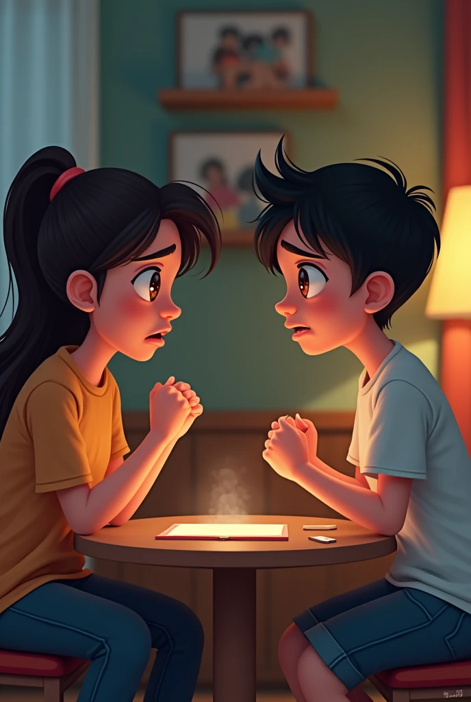 Interrogation of a girl and a boy to find out how it feels to be alone as a girl and a boy