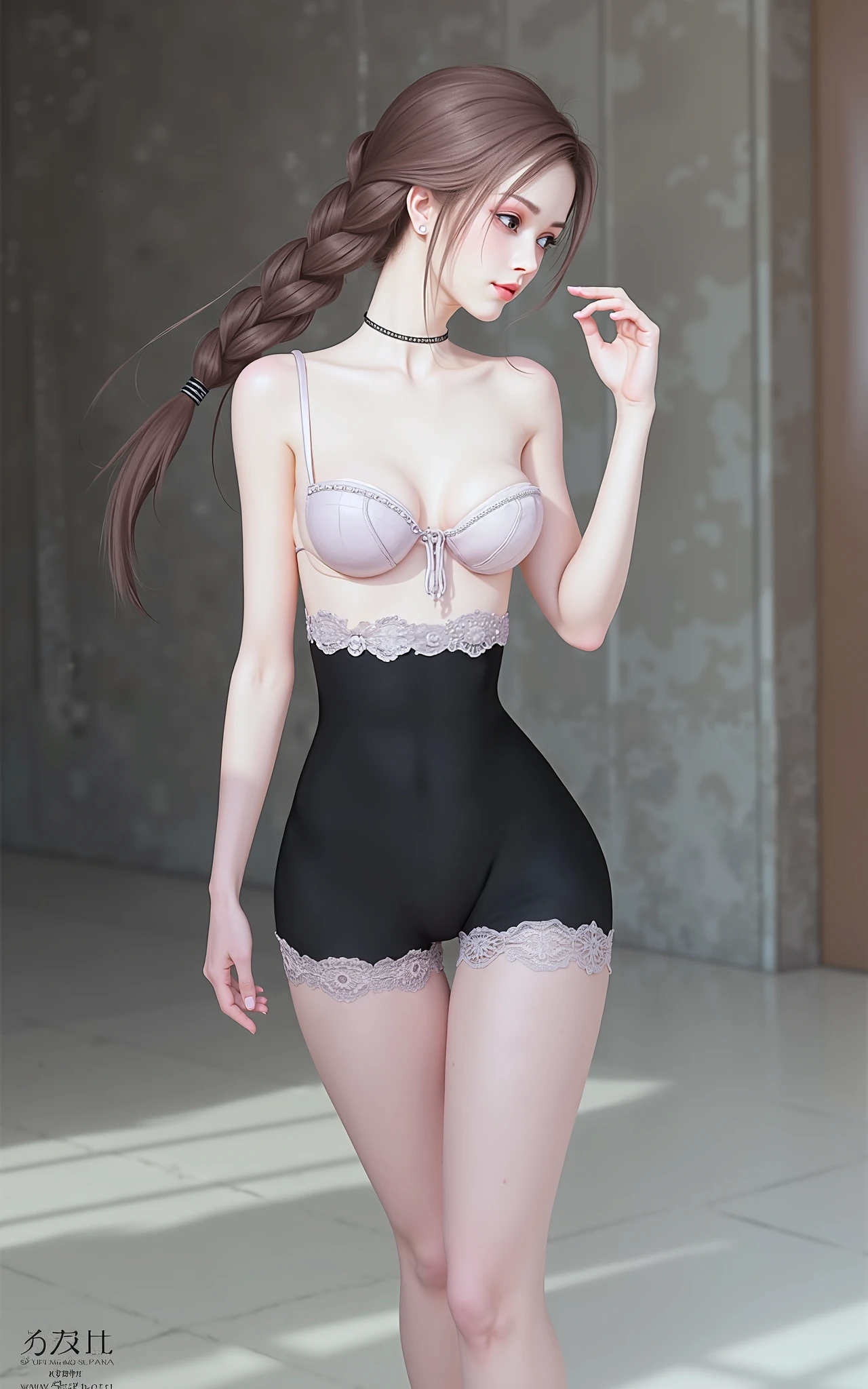 sakurada,large breast,
BREAK (bare shoulders, barefoot, cleavage, collarbone,lace,Black lingerie,navel,white panties, see-through,thighs,Black underwear, garter straps:1.2),
BREAK (multiple views:1.5),from behind,from_front,(blue background:1.3),(full body:1.4),arms at sides
BREAK beach
BREAK (masterpiece:1.2), best quality, high resolution, unity 8k wallpaper, (illustration:0.8), (beautiful detailed eyes:1.6), extremely detailed face, perfect lighting, extremely detailed CG, (perfect hands, perfect anatomy),