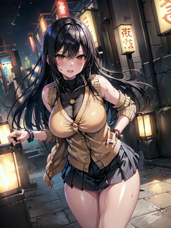      Adult Women's Open In Millimeter    ,     Big Chest in a Temple   ,    school uniform,    High School Girls   ,  open front cardigan    ,     cosplay, Big Breasts,            open your chest wide            , ,(       Miniskirt Length    :1.3),  (ベージュの  open front cardigan    ),  sleeveless high neck top for viewers who place their hands behind the ground , No pants,(      I'm sweaty   , shiny skin:1.1), (Ruins:1.2),        outdoor    ,sunlight,    Spotlight Effects   ,Dark Skies,Strong winds,(      high image quality,        High Quality   :1.1),        complex details ,         movie lights   ,        1 girl,(,    She's Extreme Shyy    ),(       necklace      ,        Bracelets   ),(Remoteプレイ:1.2), (Remote_vibration:1.2), (( hand:1.3))、    big   ,