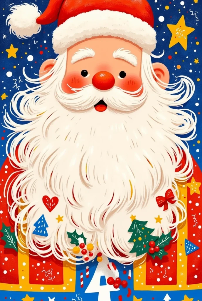 Illustration Art Style 。Santa's beard