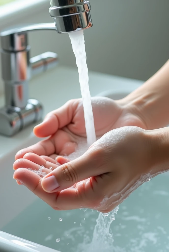 washing your hands ( just the hands)