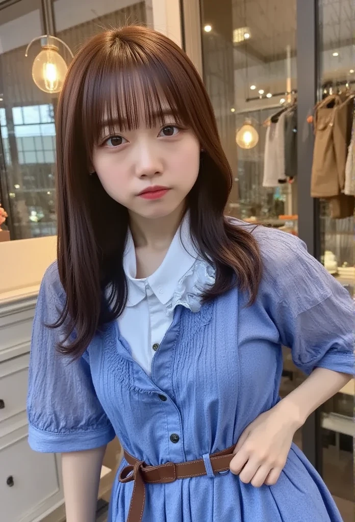 ((Best quality, 8k, Masterpiece :1.3)), 1girl, Pretty woman with emphasizing slender abs :1.3, (random hairstyles, Huge breasts :1.2), Casual outfit :1.2, Indoor, Ultra-detailed face, Detailed eyes, Double eyelid
