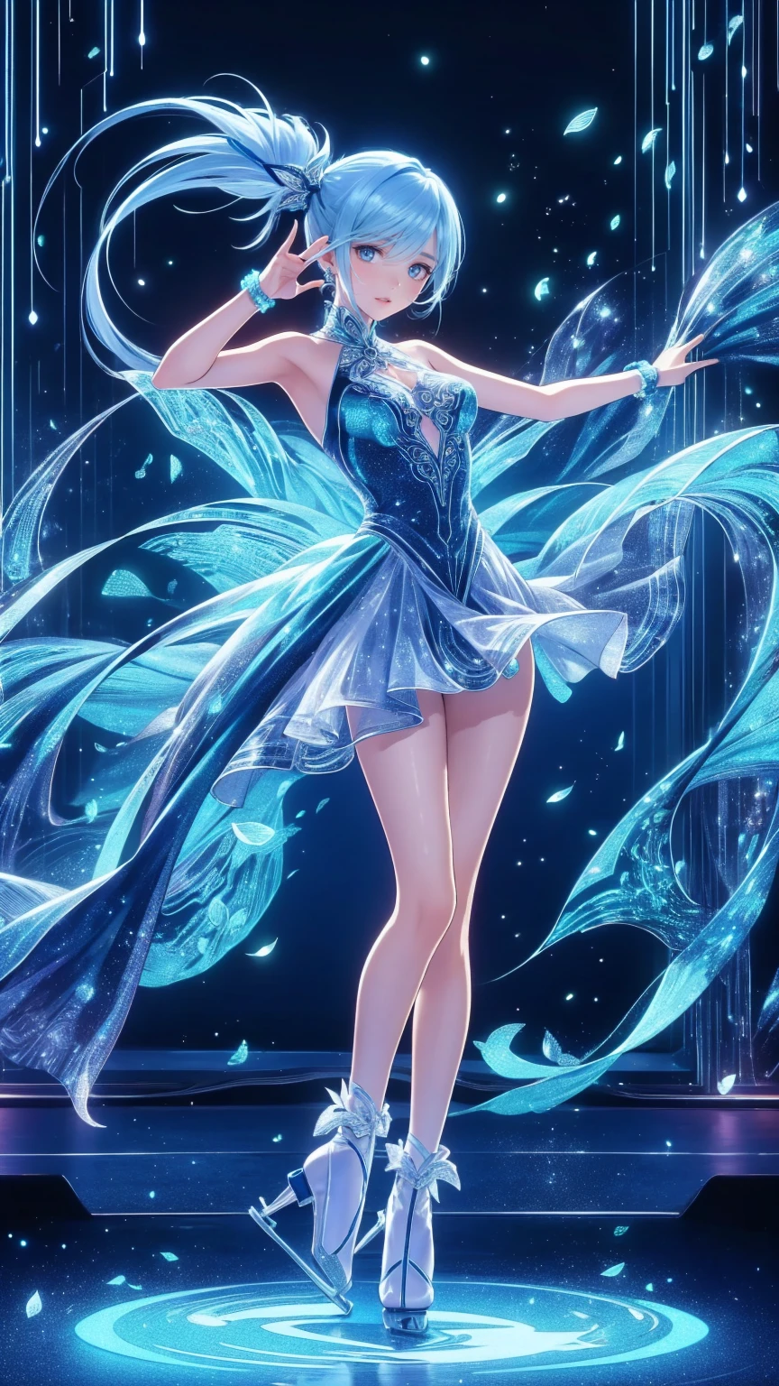 Beautiful face,Hatsune Miku,Big shining eyes