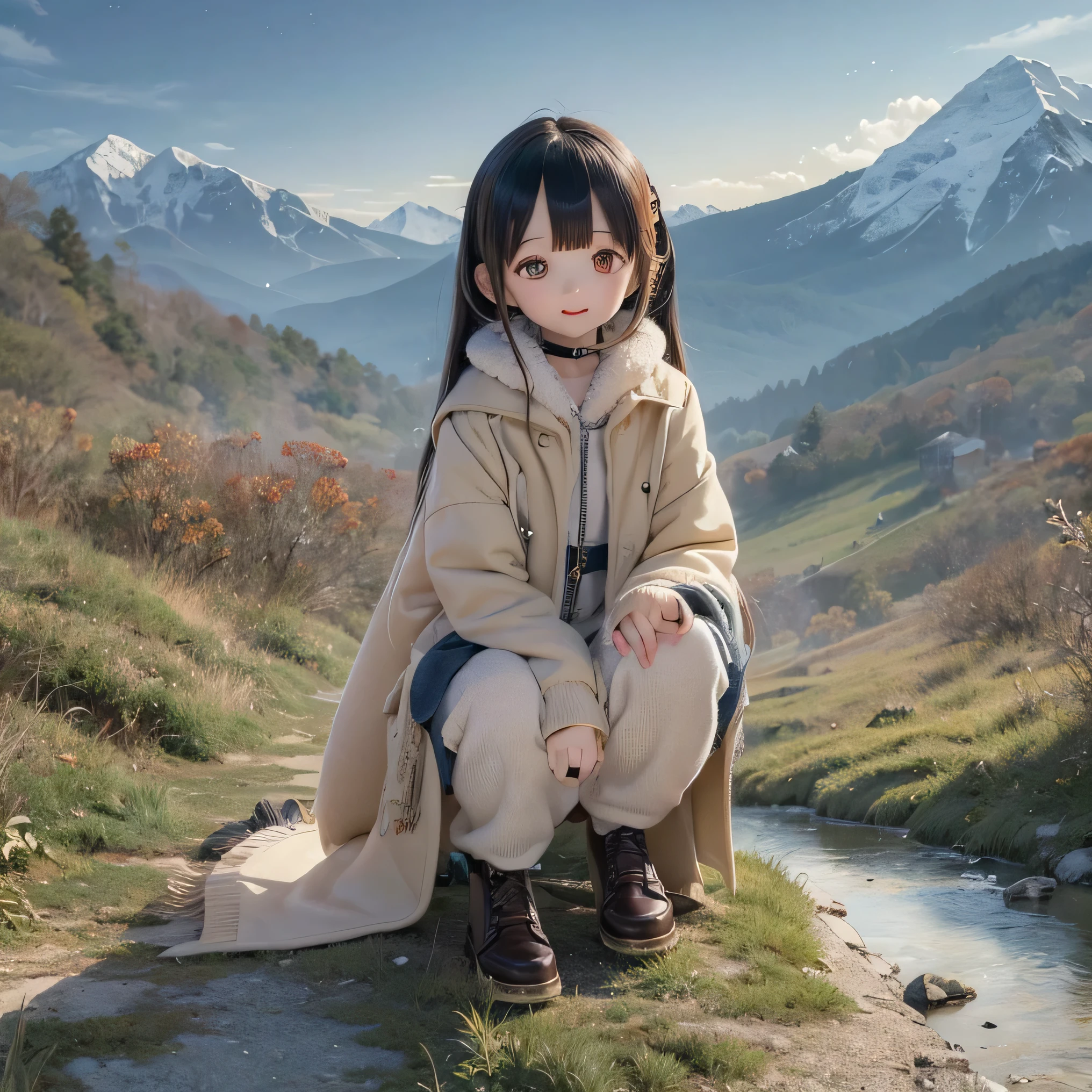 Injured child on a trail in the forest