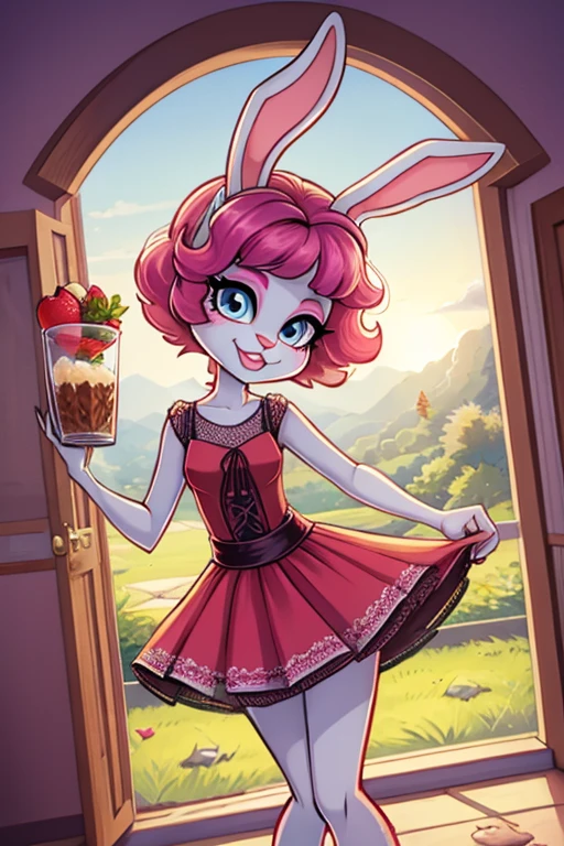 Female furry sara rabbit with Good morning breakfast ravello dress monster high style by yeiyeiart 