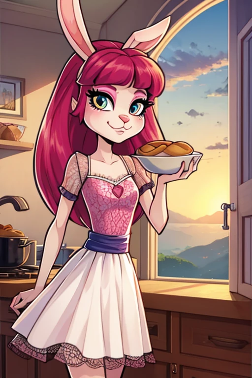 Female furry sara rabbit with Good morning breakfast ravello dress monster high style by yeiyeiart 