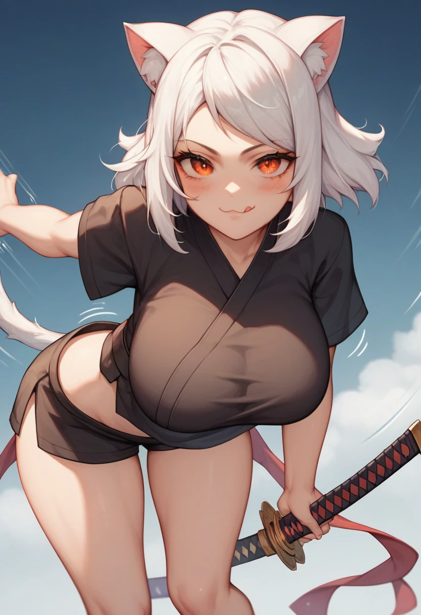 (tmasterpiece),(best qualtiy),realisticlyinovie light,Hinata in Naruto,cool-pose,battleground background,perfect bodies,White eyes,with short white hair,Microbikini,large bust