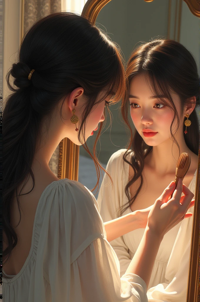 Focus on people。Create and express the most brilliant composition of a character realistically...。((​masterpiece))、(((Top  Quality)))、((extremely highly detailed))、(A hyper-realistic)、(Highly detailed CG illustrations)、(very delicate and beautiful.)、girl is a masterpiece、Top  Quality、Realistic skin feeling、Realistic fabrics、Introducing realist illustrations centered on the central front of girls with realistic and extremely detailed eyes.....。This is the absolute rule, and the following sentence expresses the image quality。 The greatest painter in human history encountered incomparable beauty.、Ichigo Inuiku is the greatest masterpiece of all time...., This is a work that expresses the most beautiful appearance.&#39;life...。 Create stunning anime artwork that is currently trending on seaStation、Introducing exquisite beauty and seductive aesthetics。