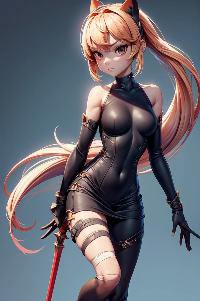 photorealistic, (hyperrealistic:1.2), beautiful, masterpiece, best quality, extremely detailed face, perfect lighting, full body, large breasts, wide hips, thick thighs, detailed eye makeup, detail face, nice detailed eyes, slanted eyes, heavy eye makeup, 1girl, long hair, (low) twin-tails, hair bobbles, cute cheeky smile face, simple background, grey background, perfect naked, glossy orange hair, juicy thick thighs, full body, shiny skin, smooth skin, skinny body, (young:1.3), (flat chest:1.8), perfect anatomy, absurdly long hair, bangs, eyes visible through hair, twintails, brown hair, shiny hair, snowflakesdetailed cute anime face, no facial features, clear eyes, closed_mouth, flat chestbest quality, purple eyes, white skin, headband, extremely detailed CG unity 8k wallpaper, ultra detailed, extremely CG,