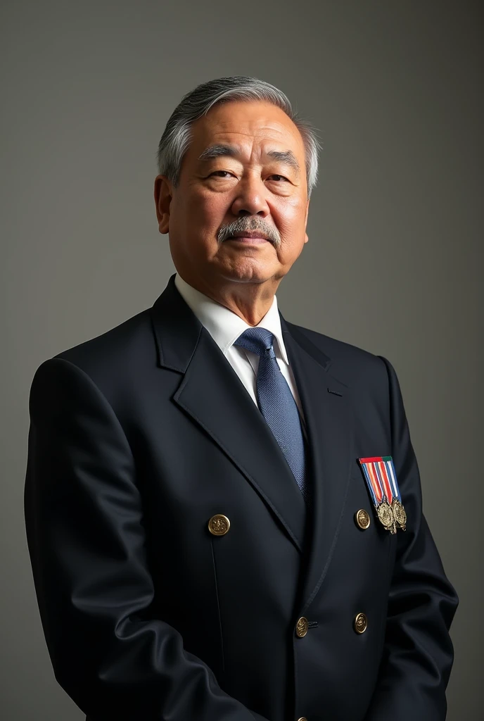 asian, <lora:houseman:0.85>,glasses,housemanku,A Japanese veteran, depicted as an elderly man with a dignified and solemn expression. He may be wearing a military uniform or medals that reflect his service, and his posture conveys a sense of pride and honor. The background could include elements of traditional Japanese architecture or landscapes, or symbols that represent his military service. The scene should be as realistic as a high-resolution photograph, with soft and respectful lighting that highlights the character's wisdom and experience, (masterpiece:1. 0), (best quality:1. 4), (ultra highres:1. 2), (intricate details:1.3), (soft focus:1. 4), (sharp focus:1. 4),Raw photo,1man,