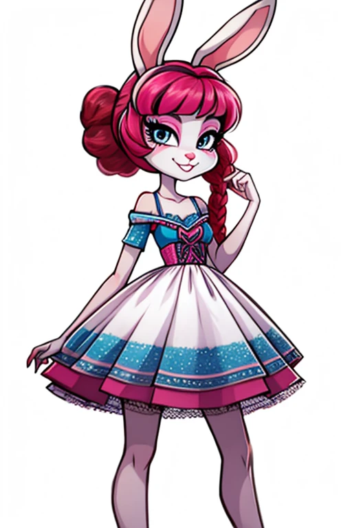 Female furry sara rabbit with Cruise line dress monster high style by yeiyeiart 