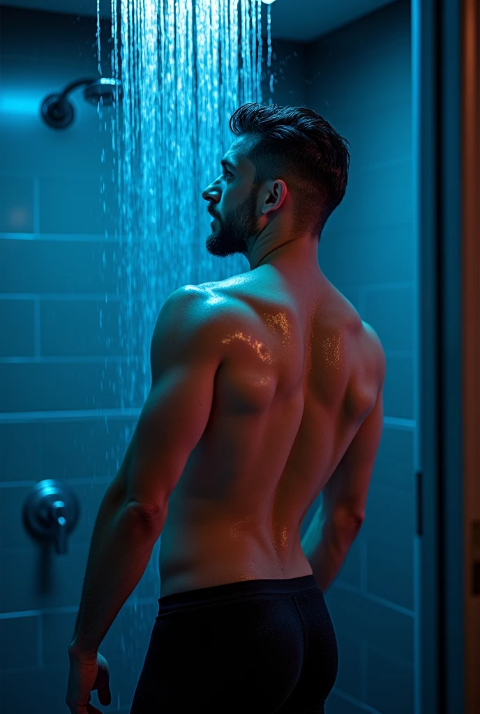 ultra-high resolution, best quality, photo, 4K, (photorealistic: 1.4), cinematic lighting, a handsome 35-year-old man, under the shower, brunette,
no beard, very short hair, wet body, closed eyes, white underwear, -- self, glamorous photo of a man (close-up: 0.9) next to a sad 35 year old topless man, masterpiece, best quality, dslr, 8k, 4k, ultra-realistic, realistic, ray tracing, scattering, volumetric light, 1 man, wet, in see-through underwear, epic, abandoned, night, film grain, (intricate detail), ( intricate detail, hyperdetail: 1.2), art station, cinematic shot, vignette, dark theme, complex background, building, bottom view, dynamic pose, single pose,