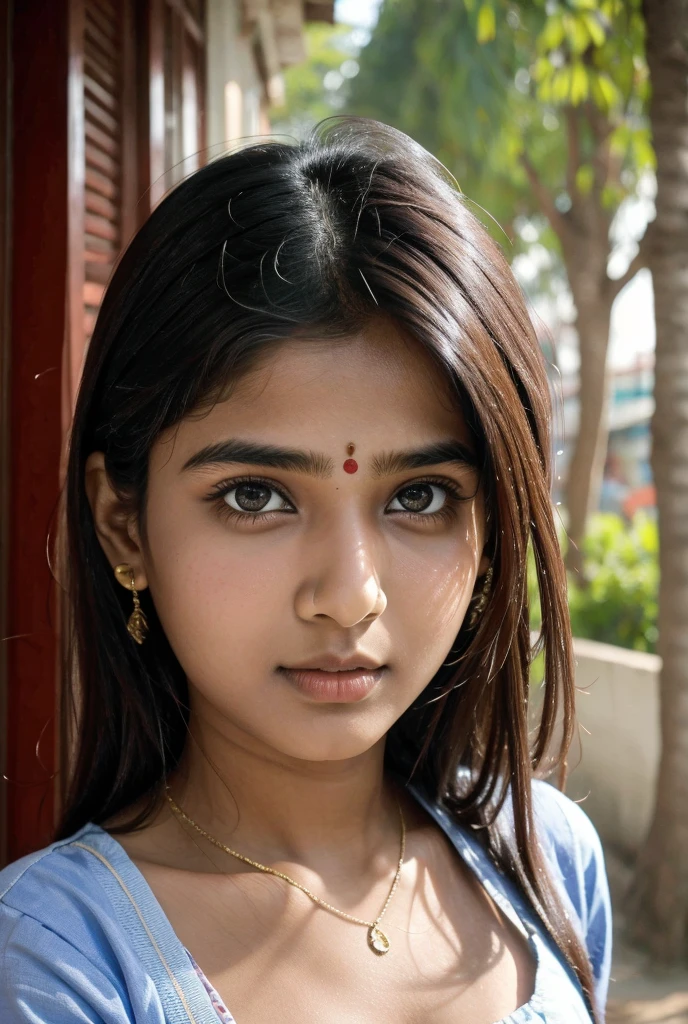 A real indian girl 18 year old  in lahanga